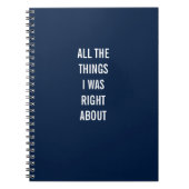 Tout Ce Que J'Avais Raison Sur Le Carnet (Devant)