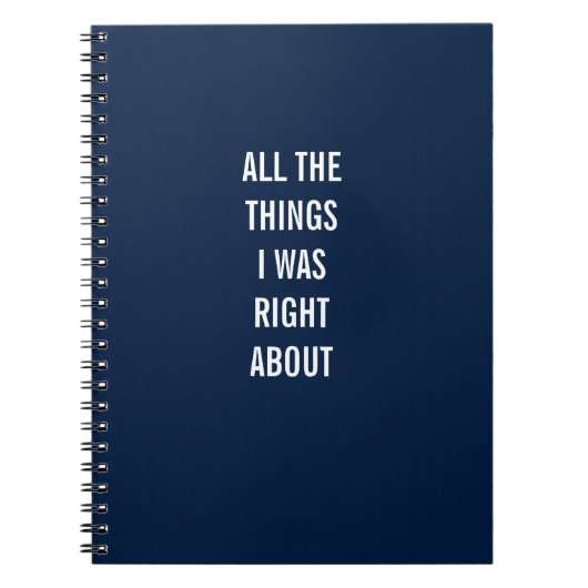 Tout Ce Que J'Avais Raison Sur Le Carnet (Devant)
