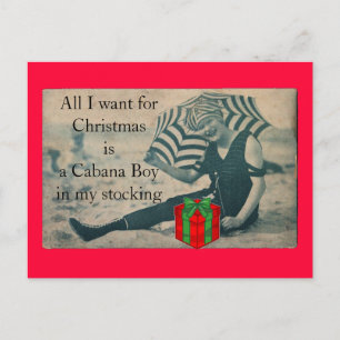 Tout ce que je veux pour Noël/Cabana Boy carte pos