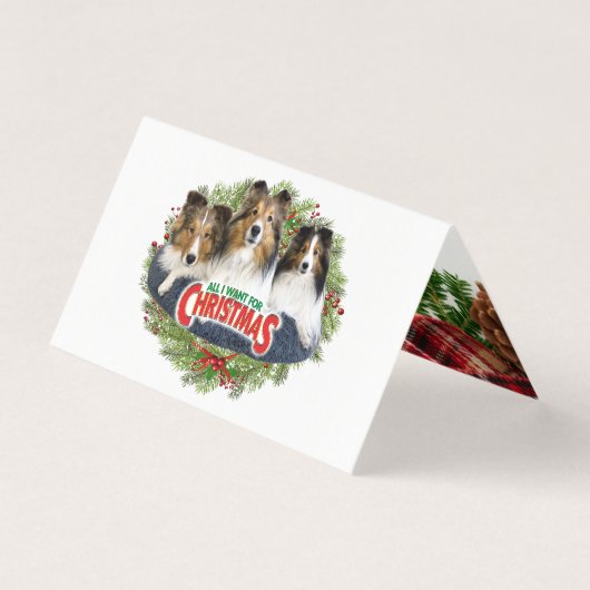 "Tout ce que je veux pour Noël" - Carte pliée (Front)