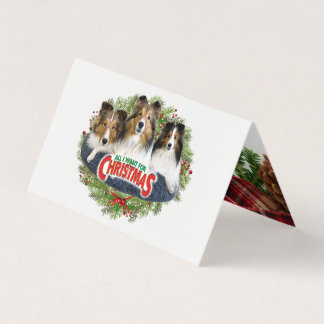 "Tout ce que je veux pour Noël" - Carte pliée