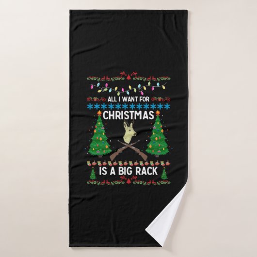Tout Ce Que Je Veux Pour Noël Est Un Gros Rack (Serviette de bain)