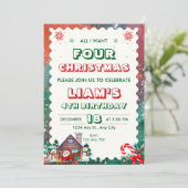Tout ce que je veux pour Noël Invitation d'anniver (Debout devant)