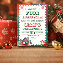 Tout ce que je veux pour Noël Invitation d'anniver