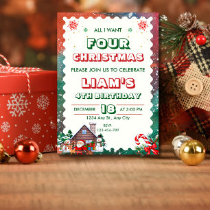 Tout ce que je veux pour Noël Invitation d'anniver