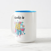 Tout dans" Mug de café personnalisé (Devant gauche)