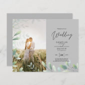 Tout-en-1 Mariage Feuille de verdure Photo Overlay (Devant / Derrière)