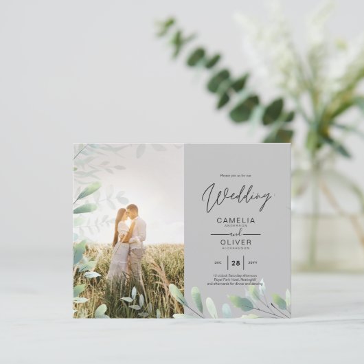 Tout-en-1 Mariage Feuille de verdure Photo Overlay (Debout devant)