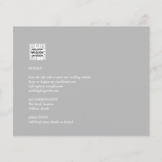 Tout-en-1 Mariage Feuille de verdure Photo Overlay (Dos)