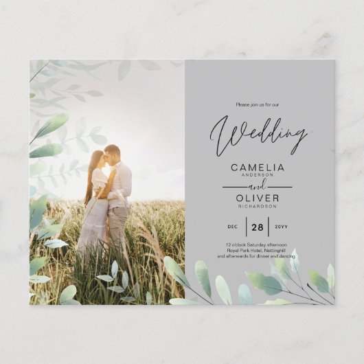 Tout-en-1 Mariage Feuille de verdure Photo Overlay (Devant)