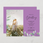 Tout-en-1 Mariage Feuille de verdure Photo Overlay (Devant / Derrière)