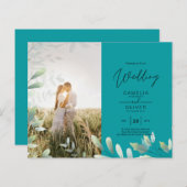 Tout-en-1 Mariage Feuille de verdure Photo Overlay (Devant / Derrière)