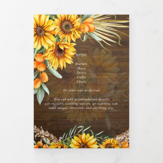 TOUT EN 1 PHOTO Mariage INVITER Programme RSVP Men (Page de couverture)