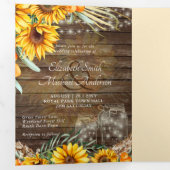 TOUT EN 1 PHOTO Mariage INVITER Programme RSVP Men (Intérieur en premier)