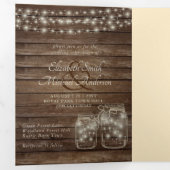 TOUT EN 1 PHOTO Mariage INVITER Programme RSVP Men (Intérieur en premier)