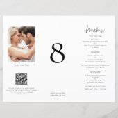 Tout en 1 Photo Mariage Menu Table Pas de blanc Tr (Devant)