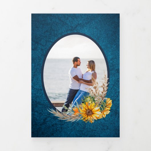 Tout-en-1 - Programme d'invitation au mariage Menu (Page de couverture)