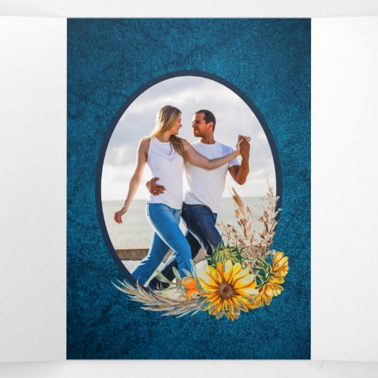 Tout-en-1 - Programme d'invitation au mariage Menu (Intérieur au milieu)