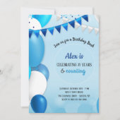 Tout en bleu Invitation d'anniversaire (Devant)