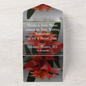 Tout En Un 40e anniversaire mariage invitation ruby rain mot (Dehors)