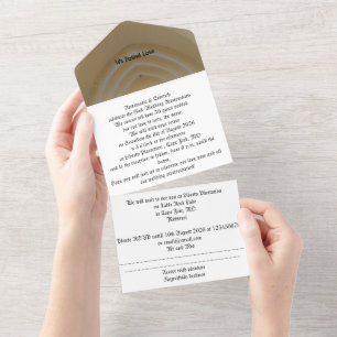 Tout En Un 50e anniversaire de mariage d'or invitation devise