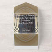 Tout En Un 50th gold wedding anniversary invitation   (Dehors)