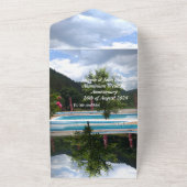 Tout En Un aluminium 10th wedding anniversary invitation   (Dehors)