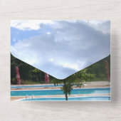 Tout En Un aluminium 10th wedding anniversary invitation   (Verso)