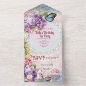 TOUT EN UN Anniversaire Tea Party Invitation (À l'intérieur)