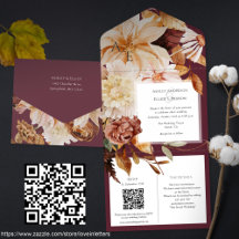 Automne Elegance, invitation mariage de automne av