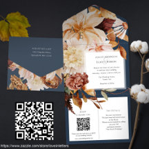 Automne Elegance, invitation mariage de automne av