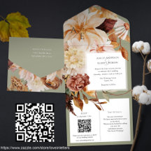 Automne Elegance, invitation mariage de automne av
