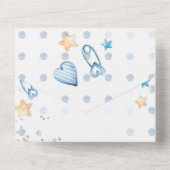 TOUT EN UN BÉBÉ GARÇON DOUCHE Invitation Design (Verso)