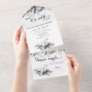 Tout En Un Bébé il fait froid dehors All In One Invitation