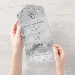TOUT EN UN Bling Invitation Conception