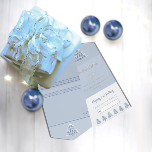 Tout En Un Blue All in One Christmas Event Invitation