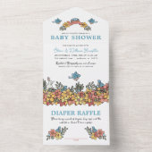 Tout en un C'est un garçon Invitation Baby shower  (À l'intérieur)