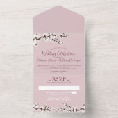Tout En Un Cherry Blossom All-in-One Pink Event Invitation (À l'intérieur)
