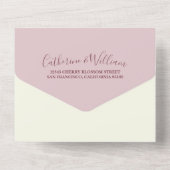 Tout En Un Cherry Blossom All-in-One Pink Event Invitation (Verso)