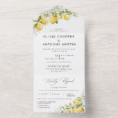 Tout En Un Citrus Lemon Wedding All in One Invitation (À l'intérieur)