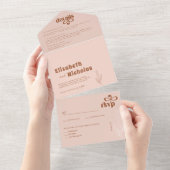 Tout En Un Désert moderne de Boho | Invitation de mariage tou (Déchirure)