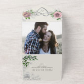 Tout En Un Dusty Rose Floral Greenery All-in-One Invitation (Dehors)