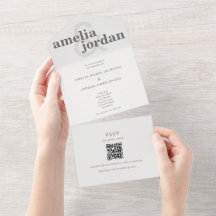 Editorial Typography All-In-One Wedding Invitation