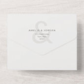 Tout En Un Editorial Typography All-In-One Wedding Invitation (Verso)