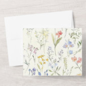 Tout En Un Elegant  Floral Wedding Invitation | Editabl (Verso)