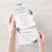 Tout En Un Eucalyptus Verdure | Invitation de Mariage Tout-en (Déchirure)