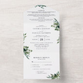 Tout En Un Eucalyptus Verdure | Invitation de Mariage Tout-en (À l'intérieur)