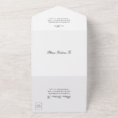 Tout En Un Faire Classique Invitation de mariage à trois vole (Dehors)