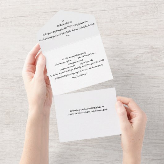 Tout en un Faire-part de mariage (Déchirure)