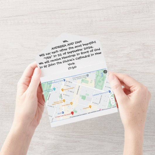 Tout en un Faire-part de mariage (Ouverture)